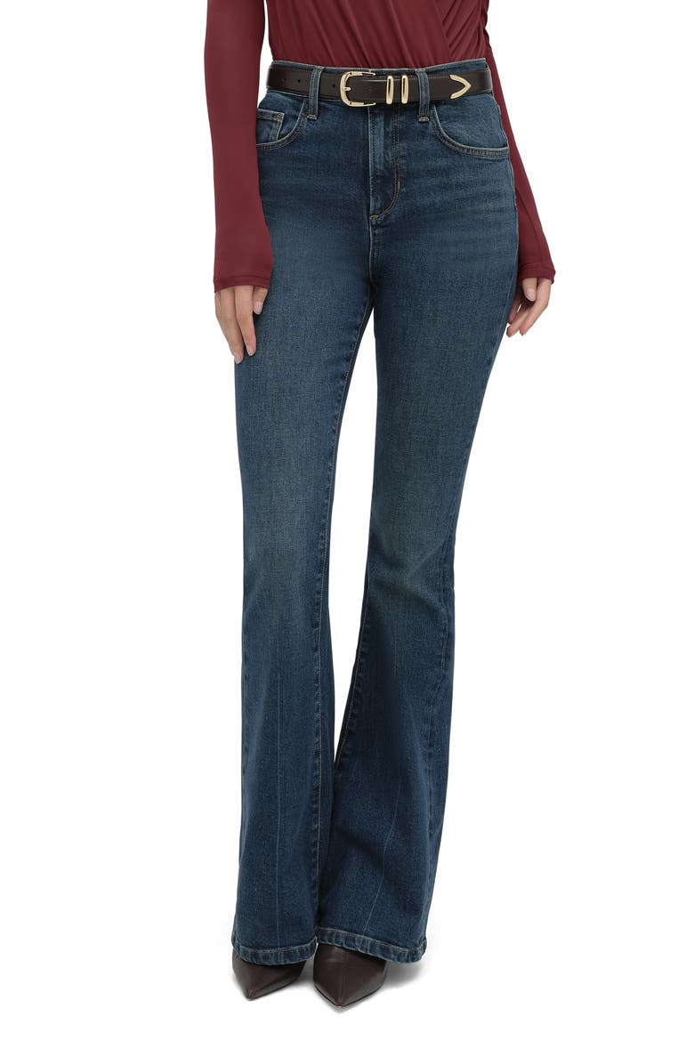 The Valentina High Waist Flare Jeans, Main, color, WOODSIDE