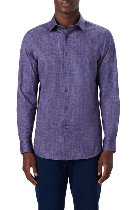 OoohCotton® Print Button-Up Shirt
