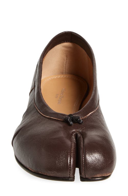 Maison Margiela Tabi Ballerina Flat In Brown