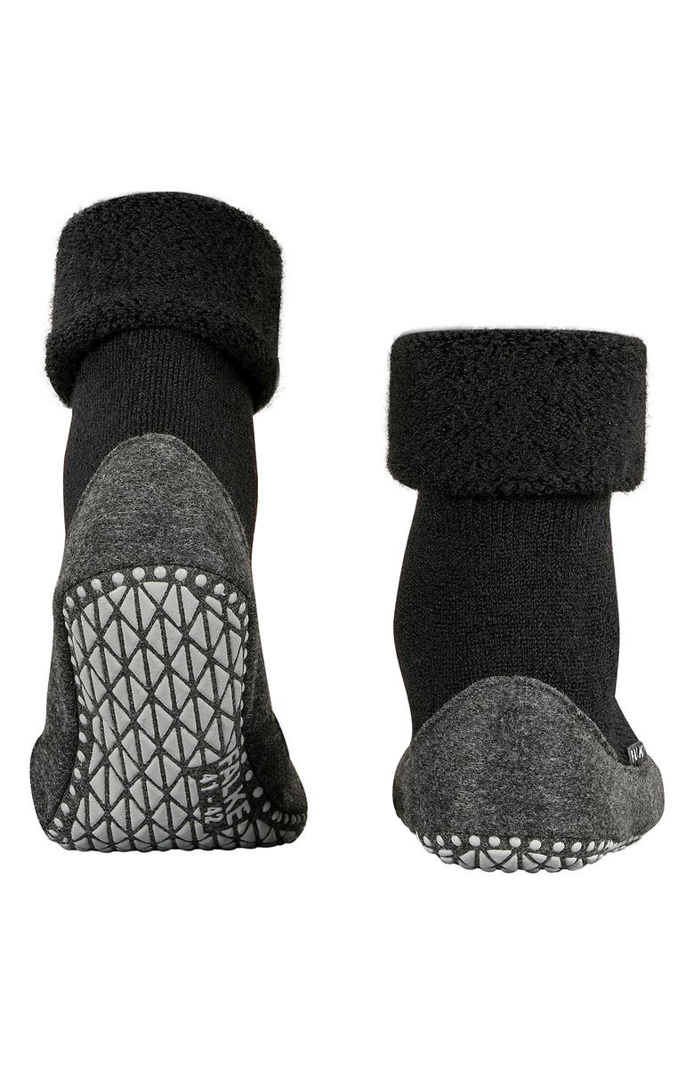 Falke Cozyshoe Wool Blend Sock Slippers, Alternate, color, Black