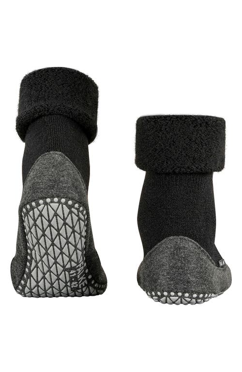 Falke Cozyshoe Wool Blend Sock Slippers In Black