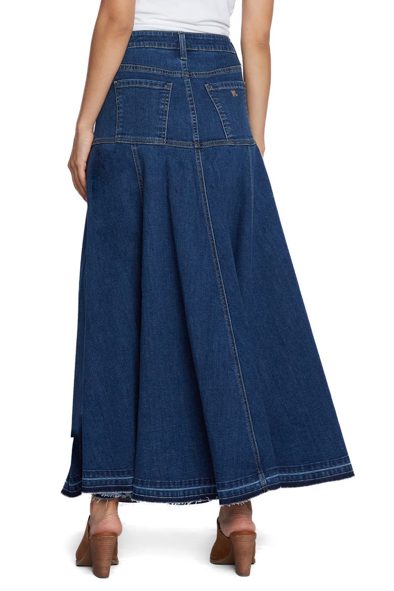 Charlie Pleated Denim Maxi Skirt, Alternate, color, CHARLIE BLUE