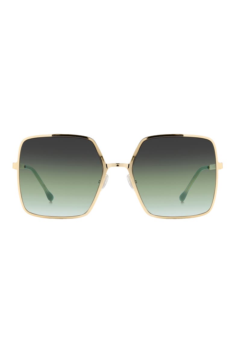 52mm Gradient Square Sunglasses, Main, color, GOLD GREEN GRAY GREEN