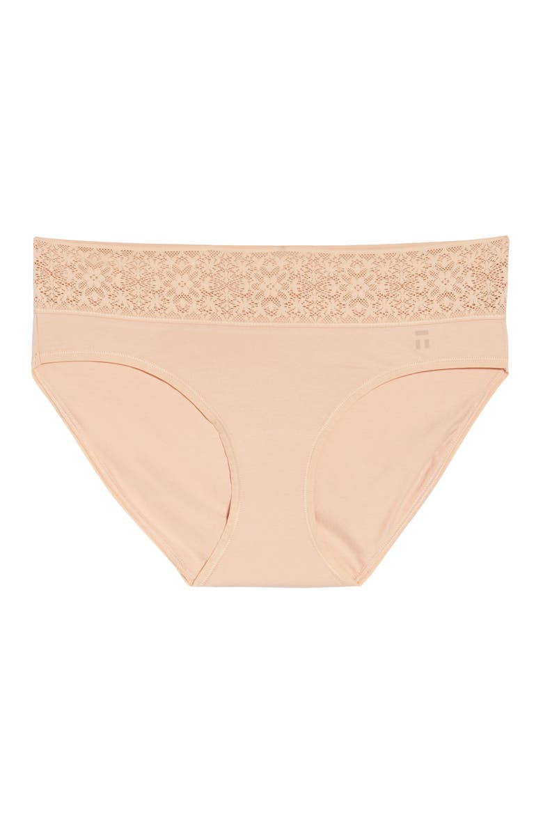 Cool Cotton Lace Briefs, Alternate, color, MAPLE SUGAR