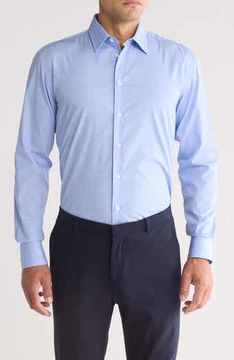 Armani Collezioni Solid Cotton Twill Dress Shirt