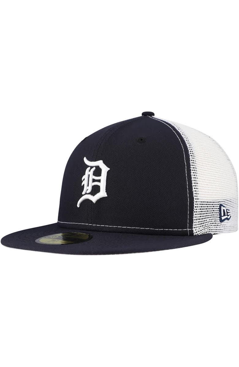 New Era Men's New Era Navy Detroit Tigers Team Color 59FIFTY Trucker Fitted Hat, Main, color, Navy