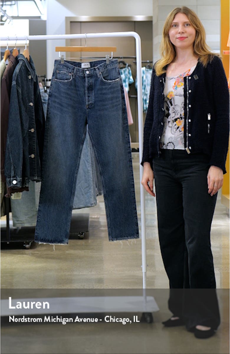 '90s Pinch Waist High Waist Straight Leg Jeans, sales video thumbnail