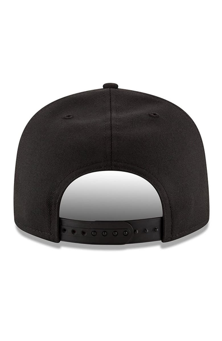 New Era Men's New Era Detroit Pistons Black & White 9FIFTY Snapback Hat, Alternate, color, 