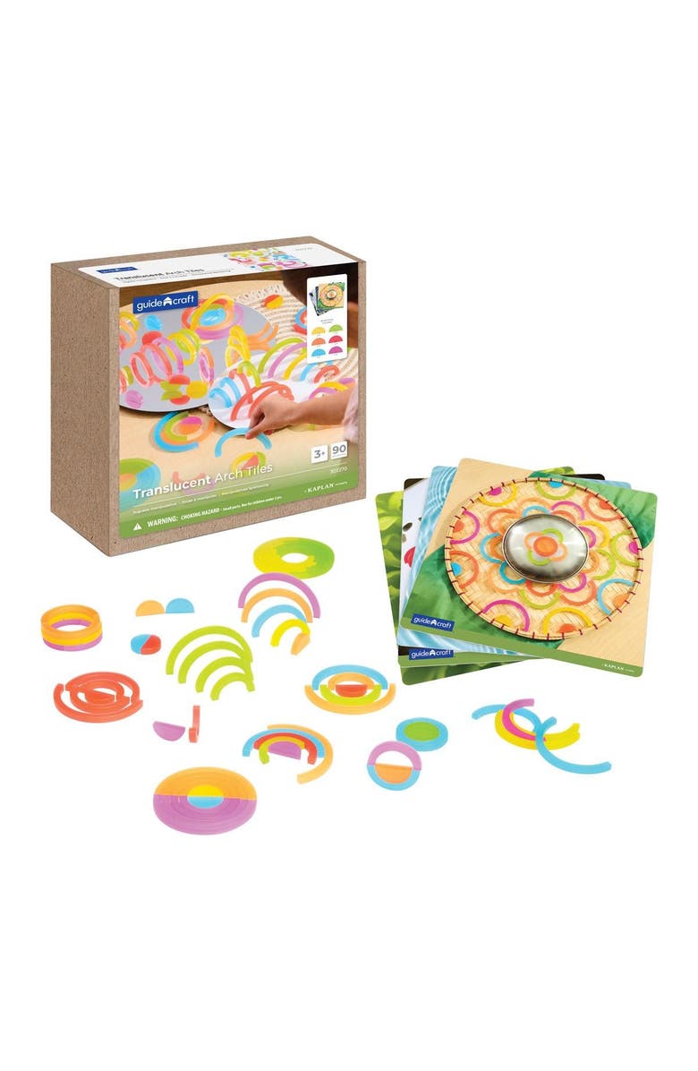 Kaplan Early Learning Company Translucent Arch Tiles - 90 Pieces, Main, color, Multicolored