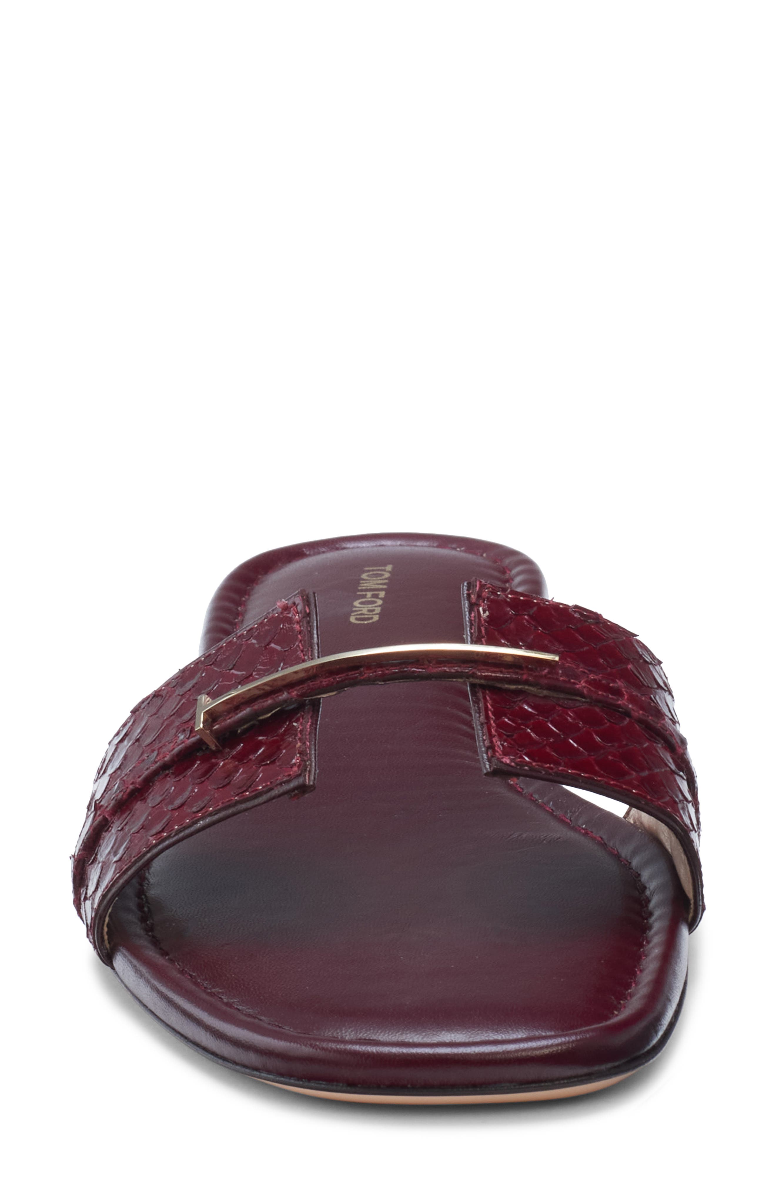 TOM FORD Python Embossed Slide Sandal, Alternate, color, Ruby Red