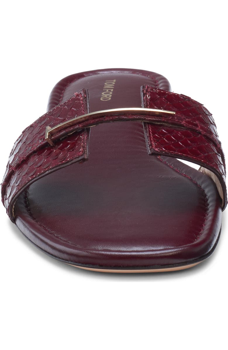 TOM FORD Python Embossed Slide Sandal, Alternate, color, Ruby Red