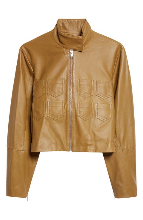 Aline Crop Leather Jacket