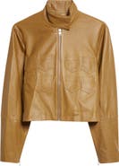 Paloma Wool Aline Crop Leather Jacket