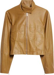 Paloma Wool Aline Crop Leather Jacket
