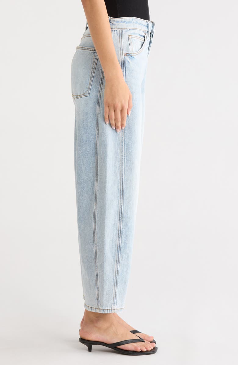 Good American High Waist Ankle Barrel Jeans, Alternate, color, Indigo1351