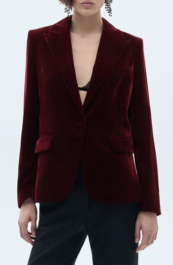 Structured Velvet Blazer