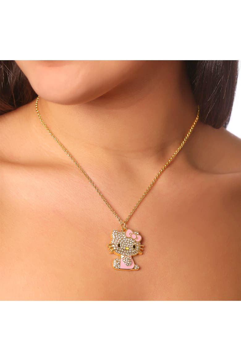 Crystal Pendant Necklace, Alternate, color, Pink