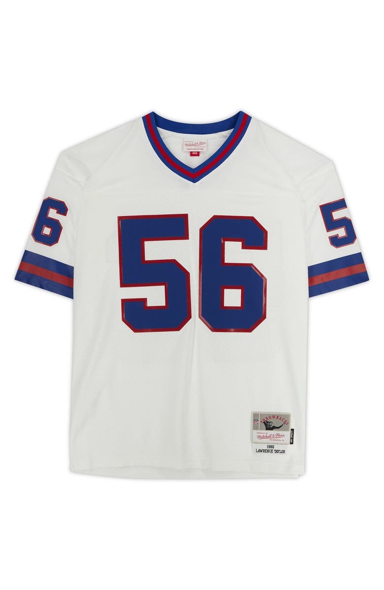 FANATICS AUTHENTIC Lawrence Taylor New York Giants Autographed White Mitchell & Ness Replica Jersey, Alternate, color, 