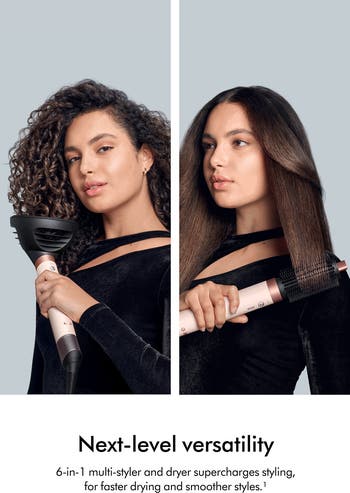 Airwrap Co-anda2x<sup>™</sup> Multi-Styler & Dryer Curly+Coily in Ceramic Pink & Rose Gold