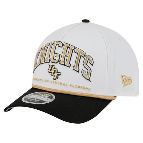Men's New Era White/Black UCF Knights Arch Two-Tone Rope 9FORTY A-Frame M-Crown Adjustable Hat