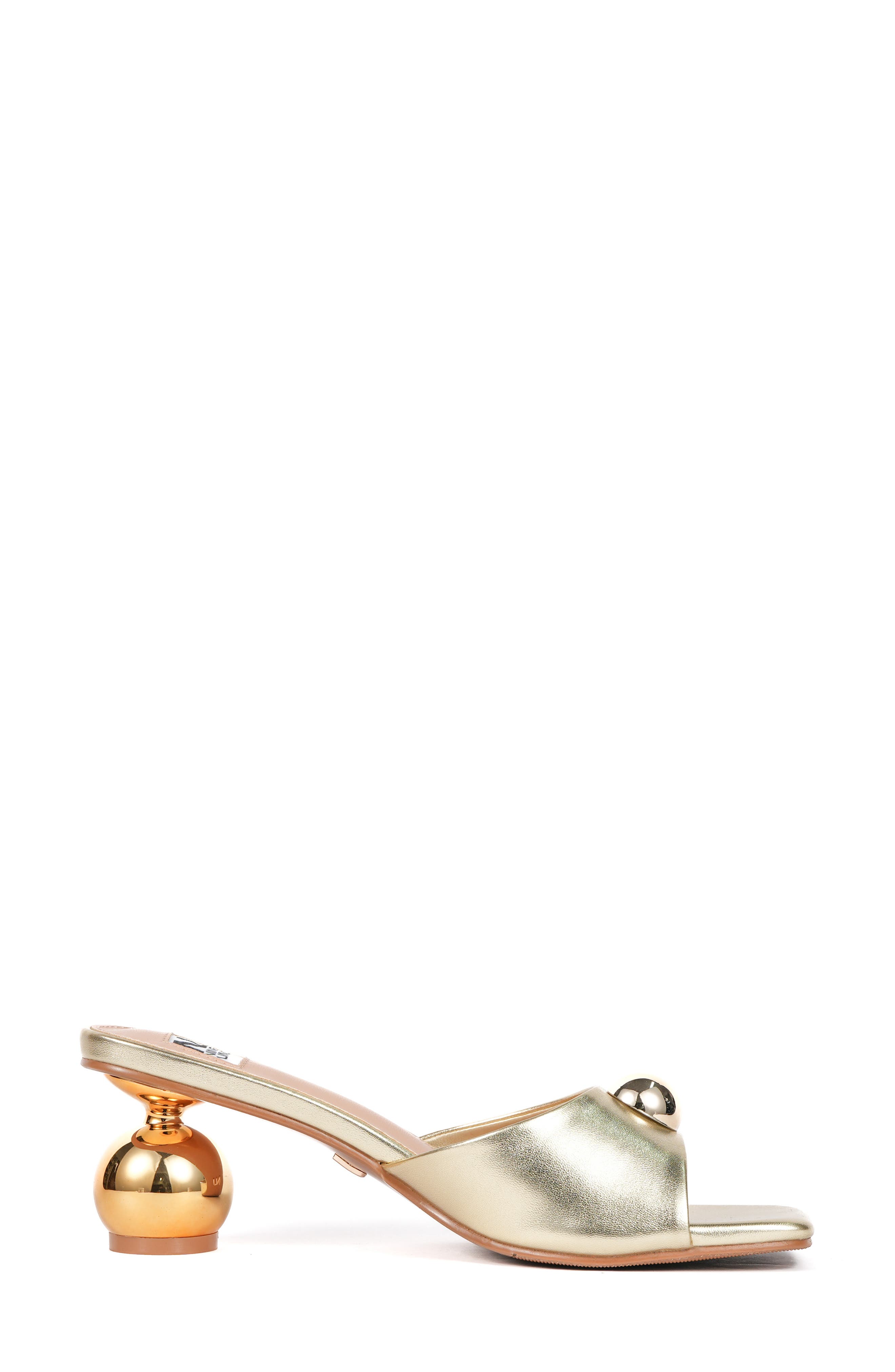 Milano Orb Heel Slide Sandal, Alternate, color, GOLD