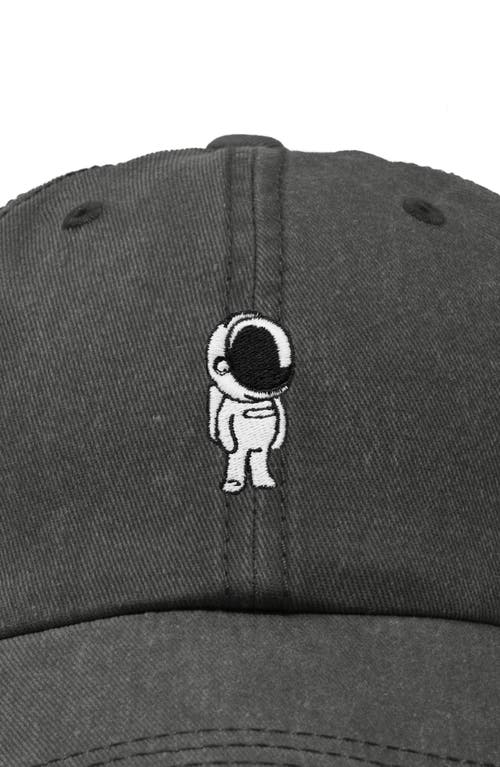 Dalix Astronaut Embroidered Space Hat In Washed Gray
