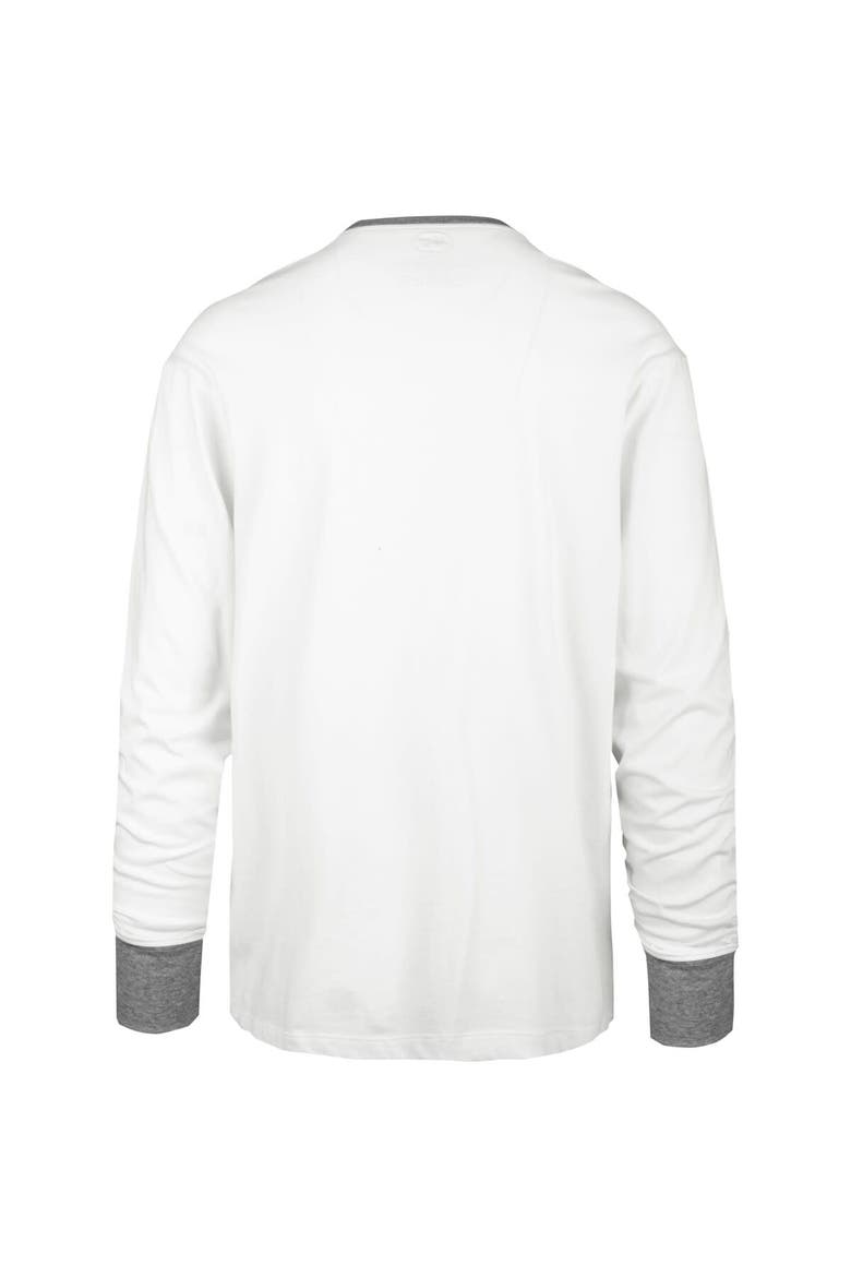 Men's '47 Cream San Francisco 49ers Faithful to The Bay Pats Peek Henley T-Shirt, Alternate, color, Cream