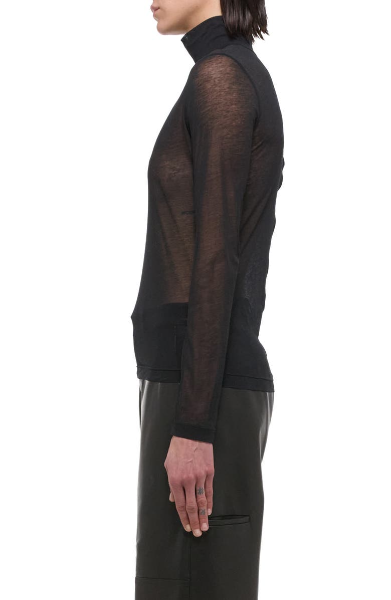 Helmut Lang Two Way Sheer Turtleneck Top, Alternate, color,