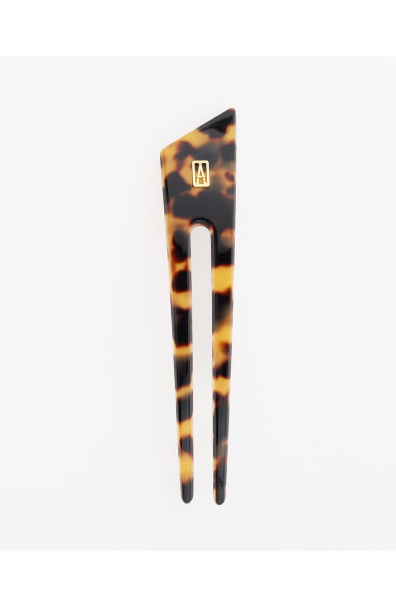 Alexandre de Paris Acetate Anvers Hair Fork Pin, Main, color, Brown Tortoiseshell