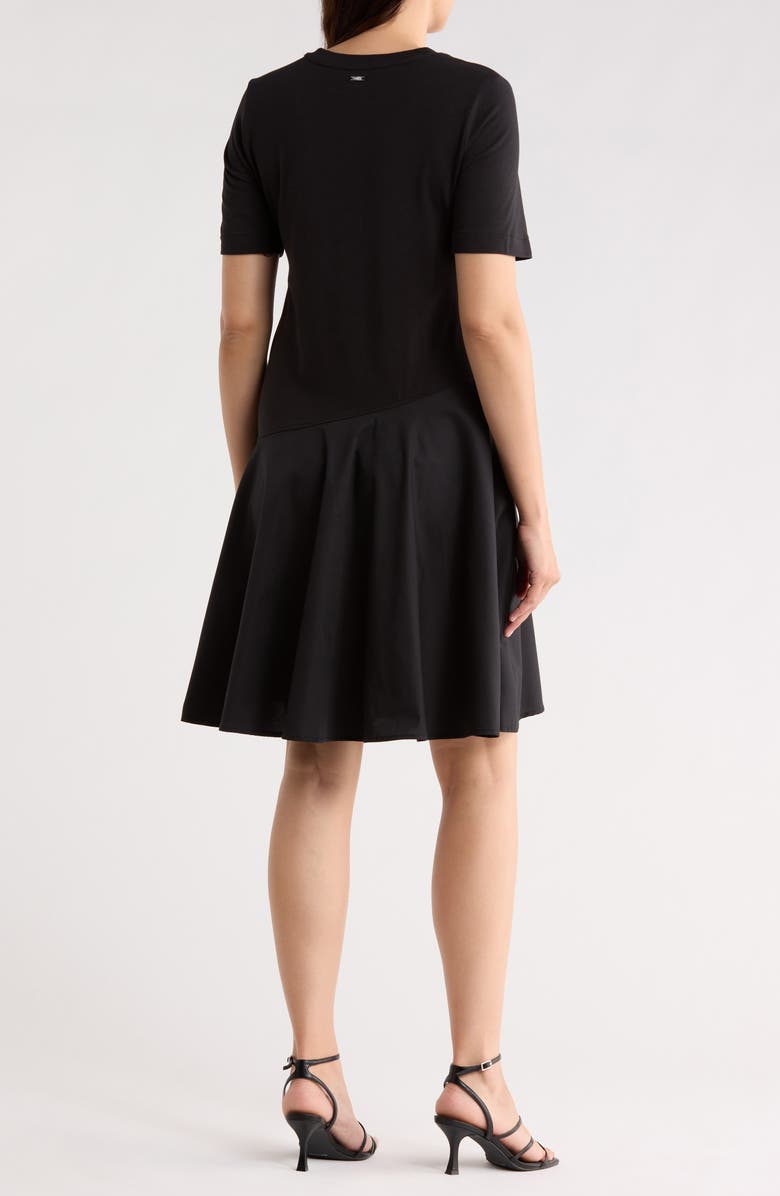 DKNY Short Sleeve Shift Dress, Alternate, color, Black