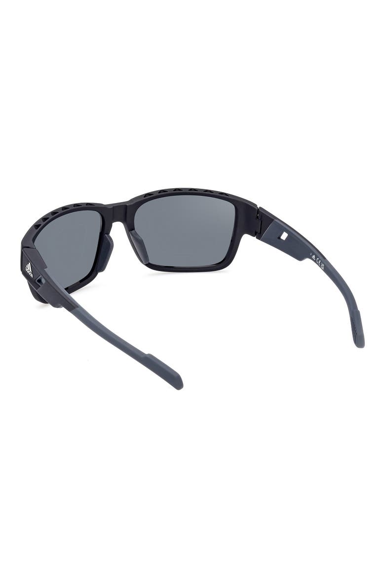 61mm Navigator Sunglasses, Alternate, color, BLACK / SMOKE POLARIZED