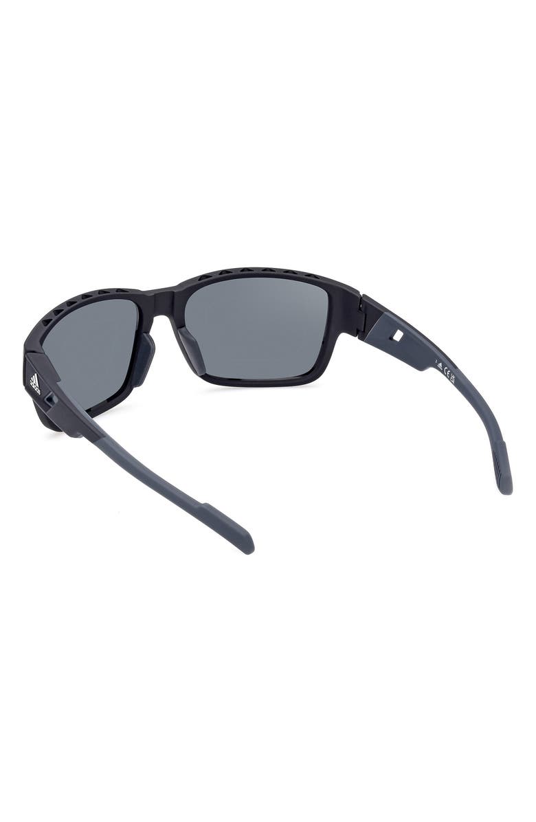 adidas 61mm Navigator Sunglasses, Alternate, color, Black / Smoke Polarized