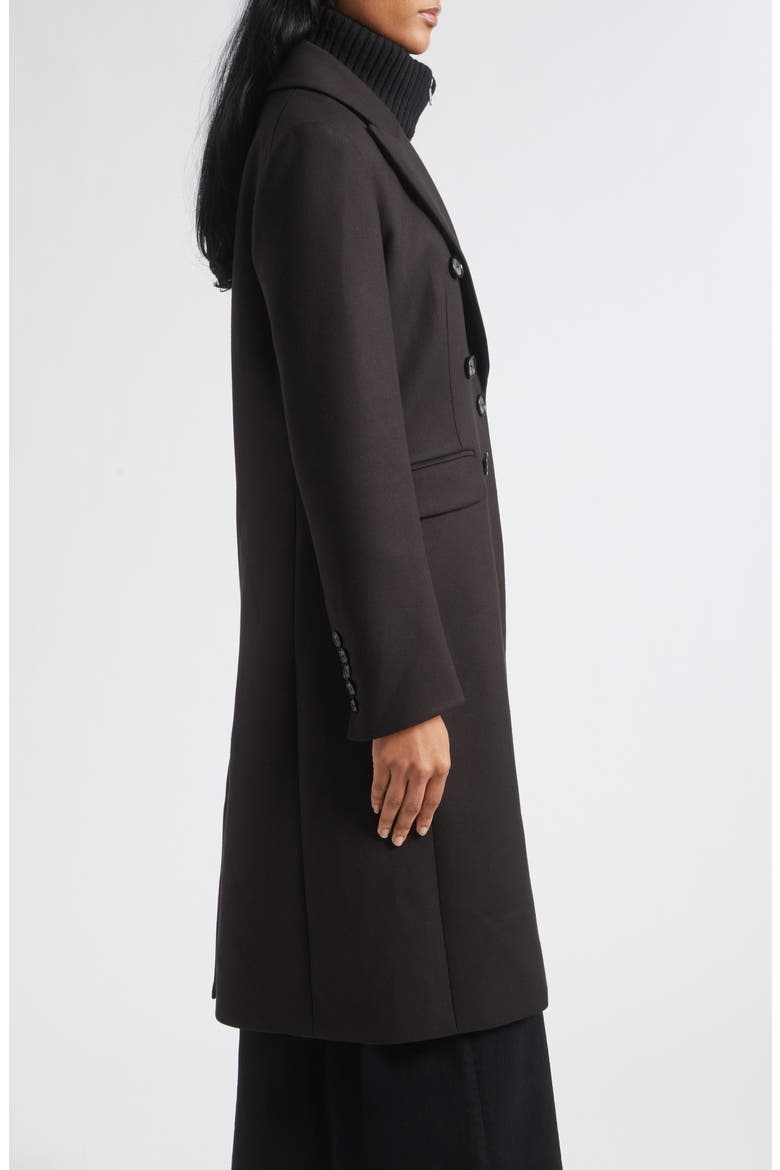 Stryder Double Breasted Dickey Coat, Alternate, color, BLACK