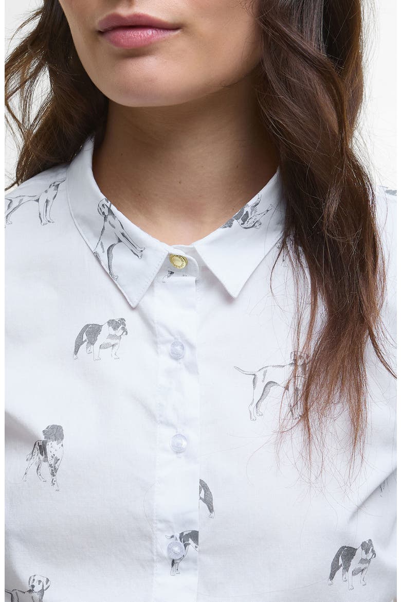Brambles Dog Print Cotton Button-Up Shirt, Alternate, color, DOG PRINT
