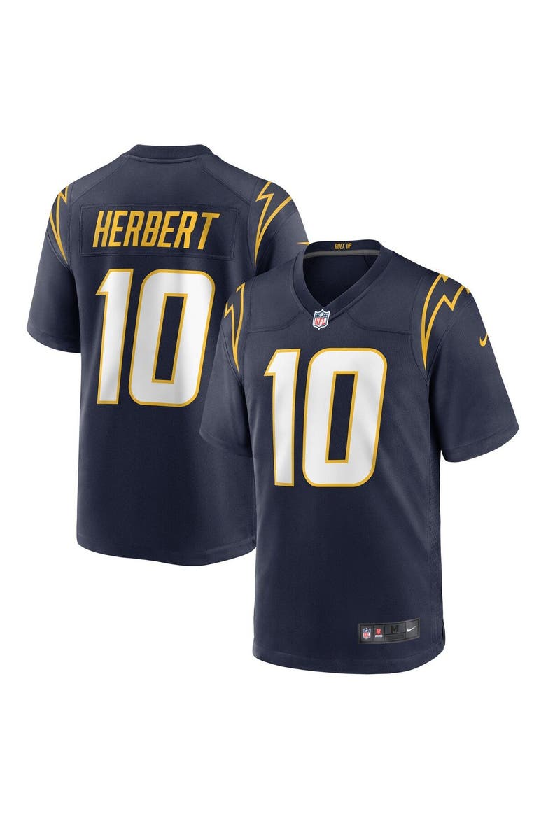 Men's Nike Justin Herbert Navy Los Angeles Chargers Alternate Game Jersey, Main, color, Navy