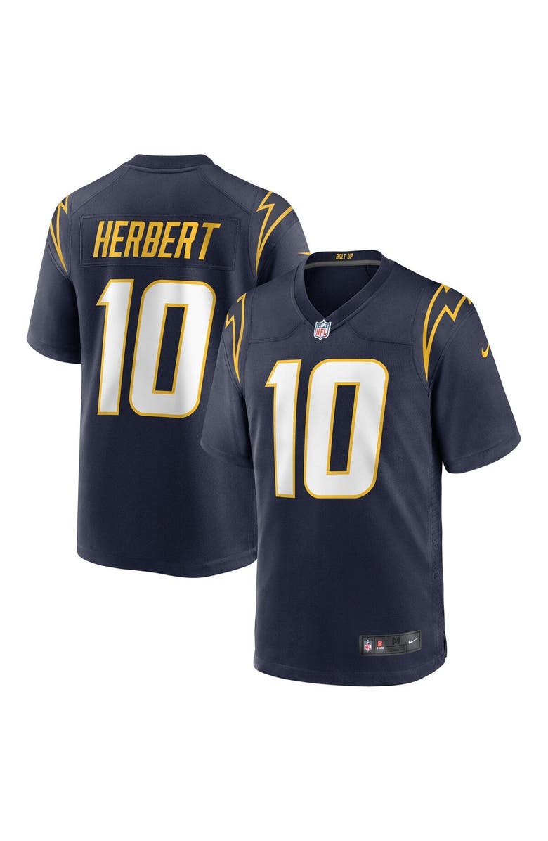 Nike Men's Nike Justin Herbert Navy Los Angeles Chargers Alternate Game Jersey, Main, color, Navy
