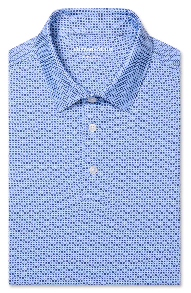 Mizzen+Main Versa Trim Fit Performance Golf Polo, Alternate, color, Cloud Blue Tile Dot