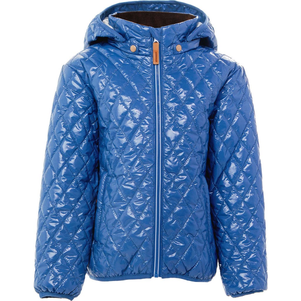 Northern Classics Babies' Shiny Quilted Puffer Jacket In Blue