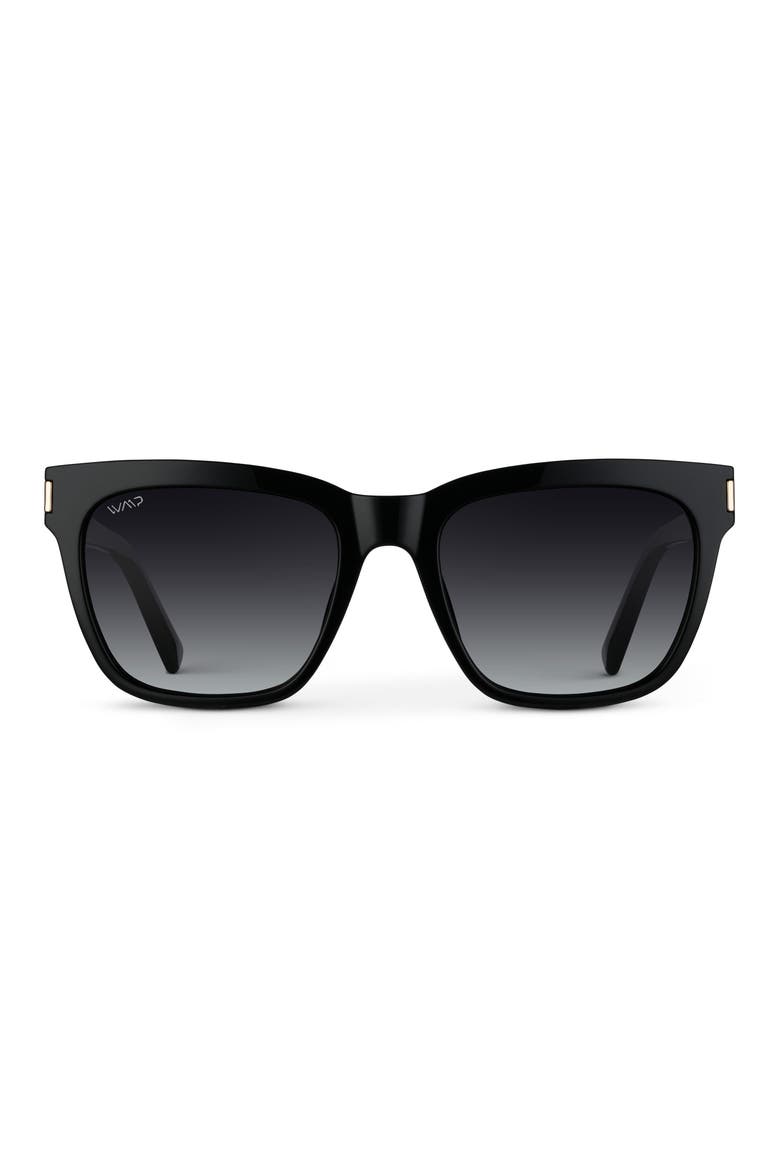 Dakota - 53mm Cat-Eye Polarized Sunglasses, Main, color, Black