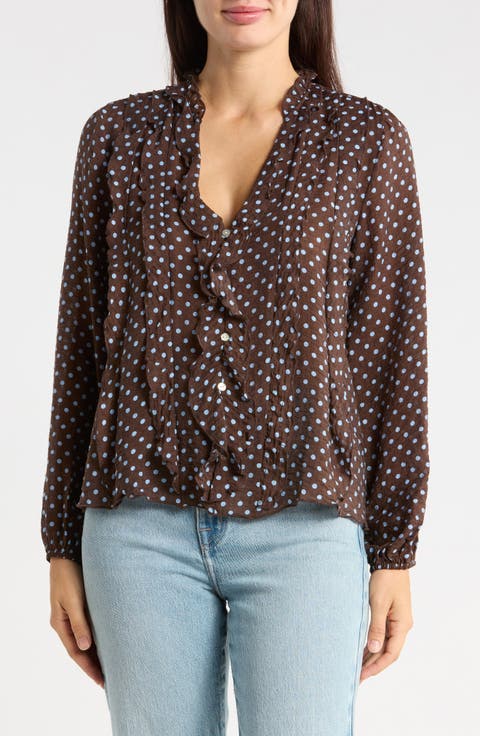 Ruffled Polka Dot Top