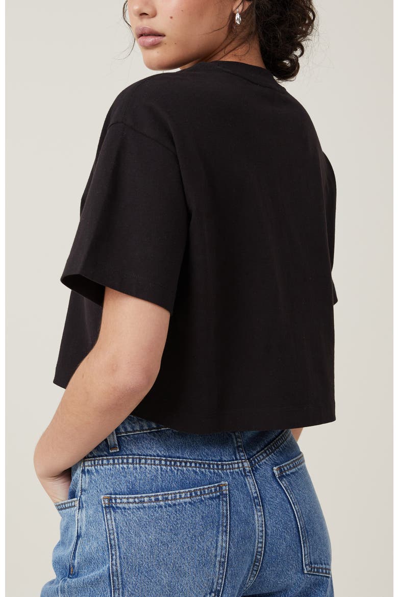 Cropped Boxy Tee, Alternate, color, BLACK