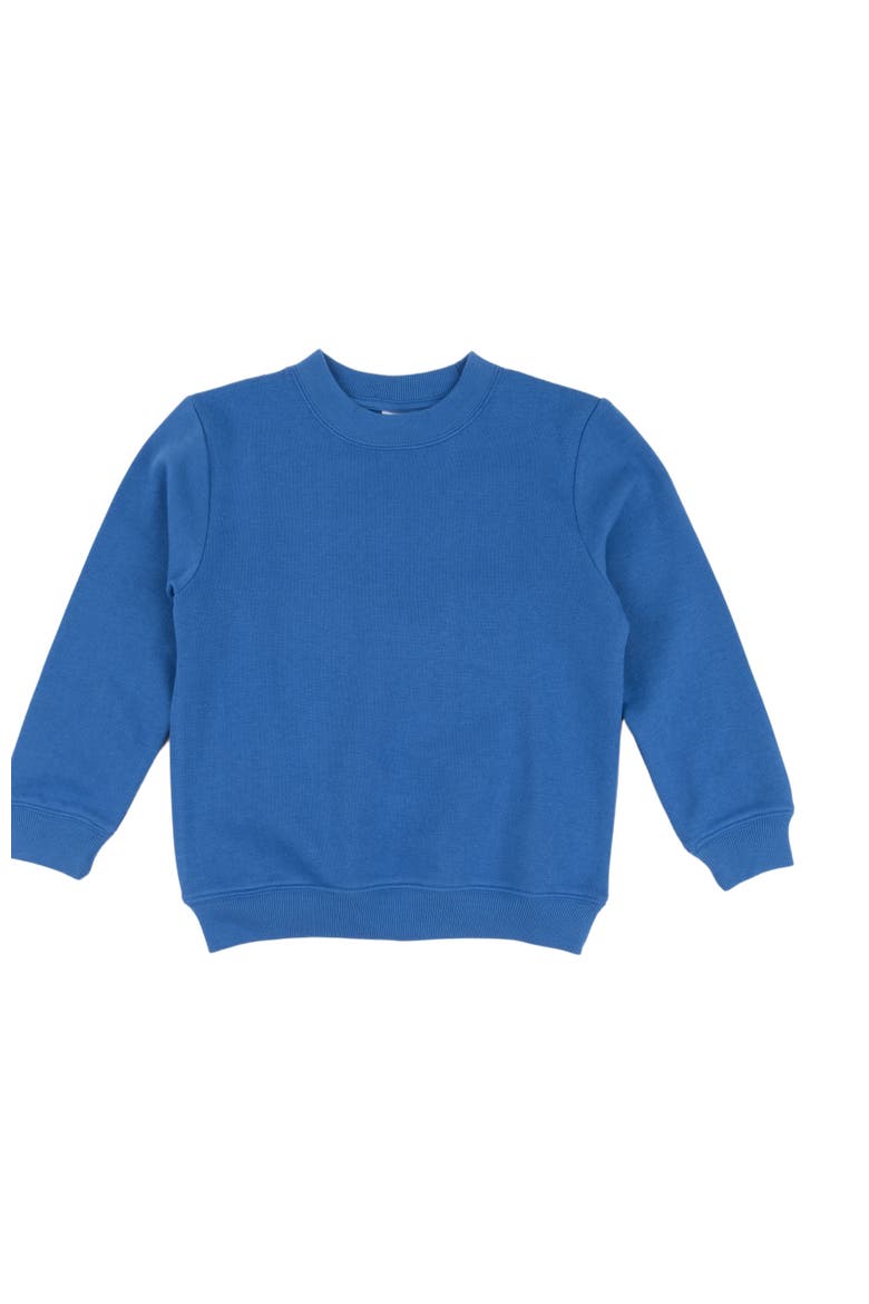 Kids Pullover Sweatshirt, Long Sleeve, Solid Colors, Alternate, color, ROYAL BLUE