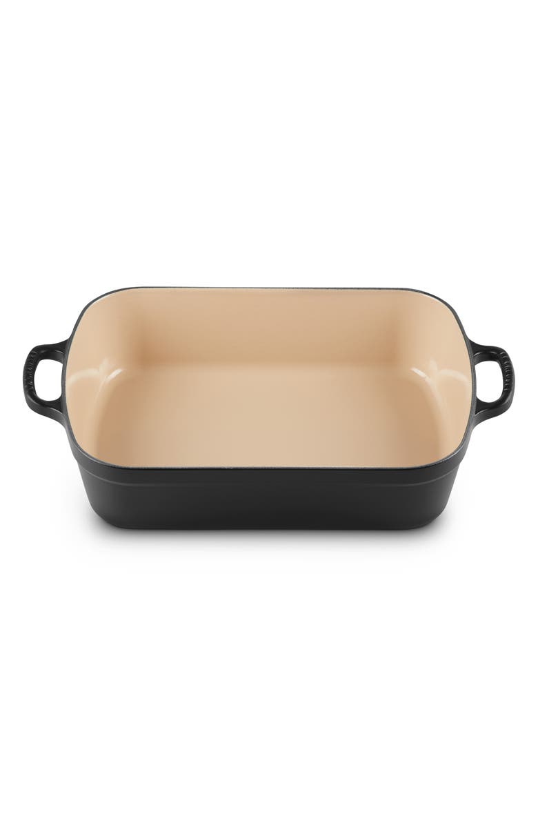 Le Creuset Signature 3 Quart Enameled Cast Iron Roaster, Main, color, Licorice