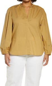 Vince Braid Trim Cotton Blouse