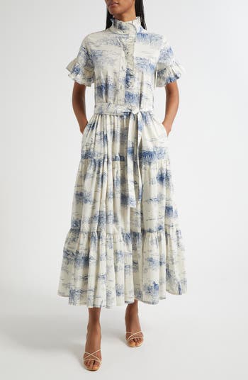 chinese dress ladies Soleil Cutout Ruffle Maxi Dress  VICI