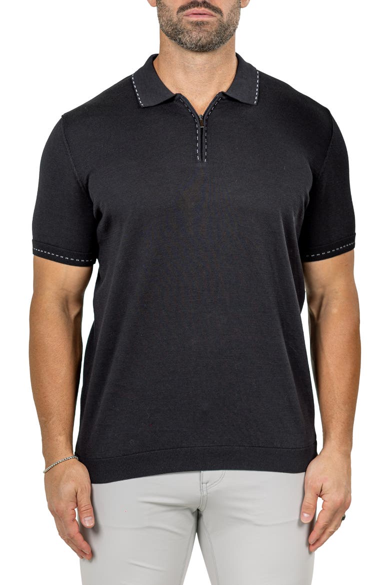 Marthy Black Polo, Main, color, BLACK