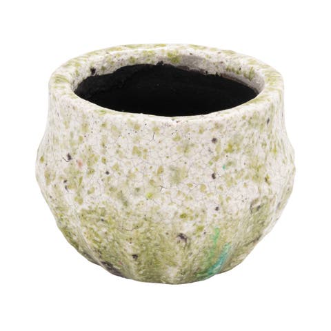 Planter with Crackle Glaze