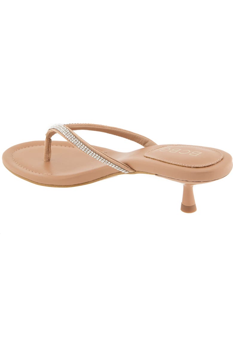 BCBGeneration Iefan Kitten Heel Thong Sandal, Alternate, color, Tan/ Rhinestone
