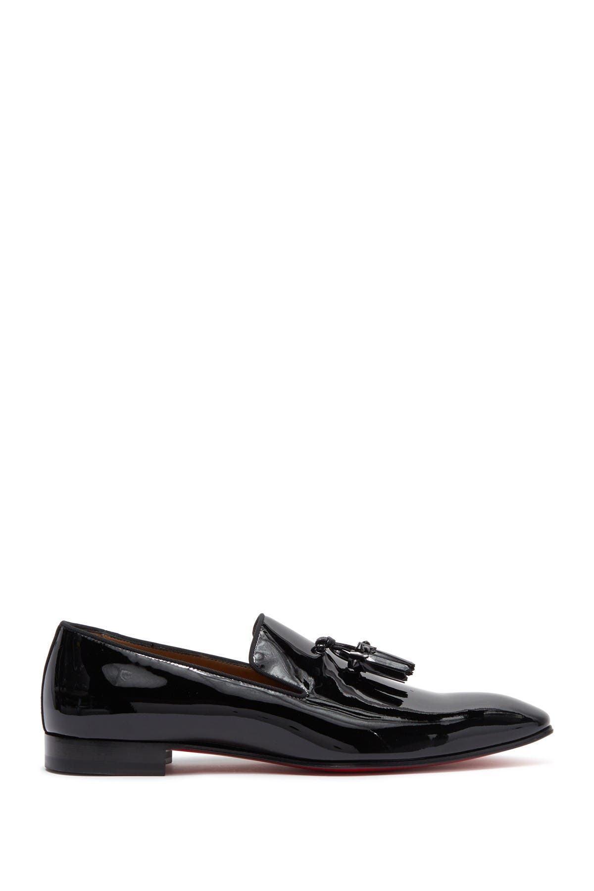 Christian Louboutin Dandelion Tassel Patent Leather Loafer, Alternate, color, 