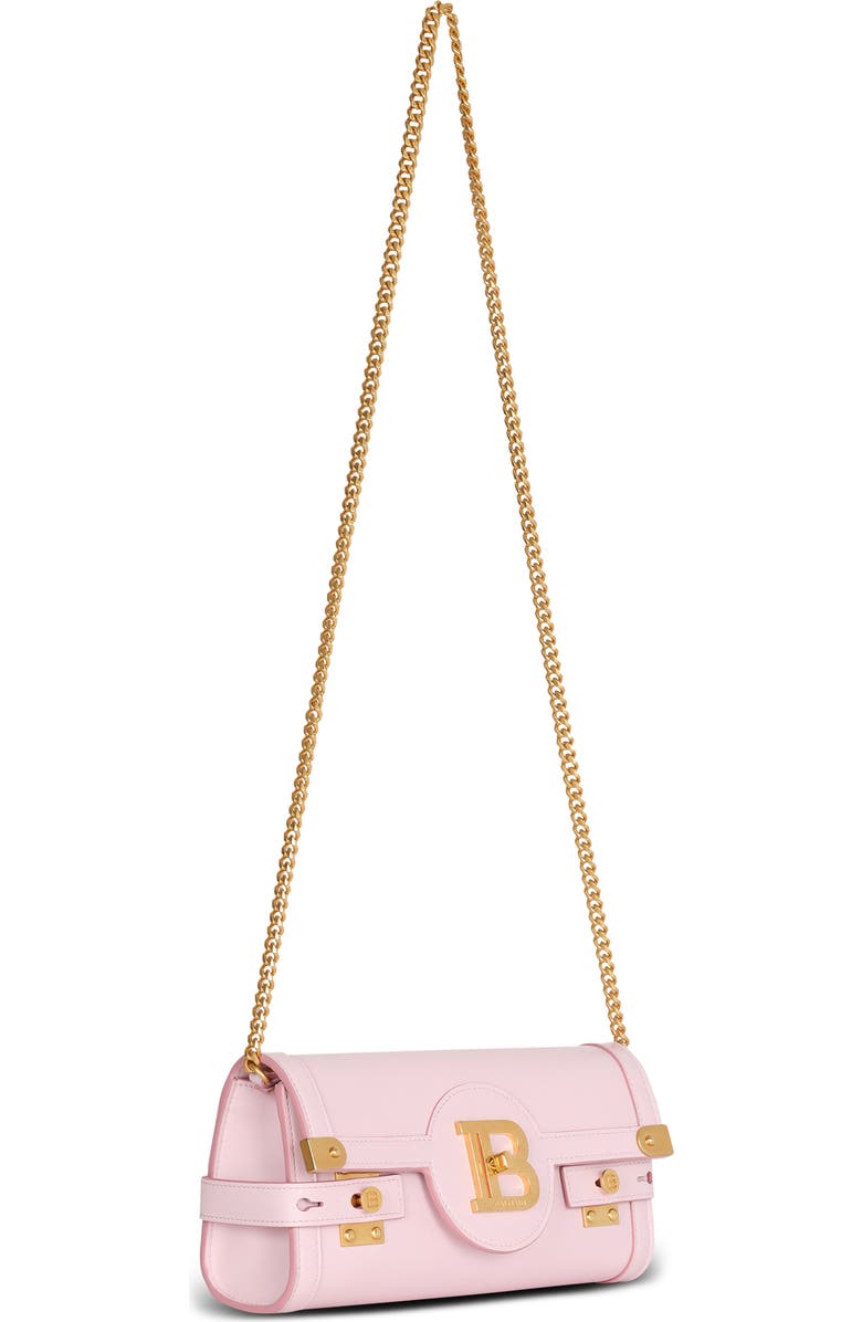 Balmain B-Buzz 23 Calfskin Leather Clutch, Alternate, color,